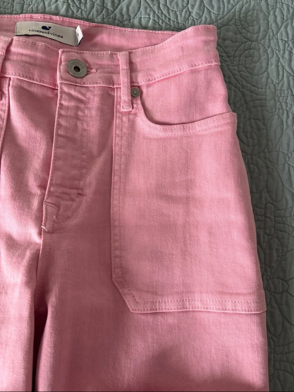 Vineyard Vines Pink Straight-Leg High-Rise Jeans - Picture 5 of 8